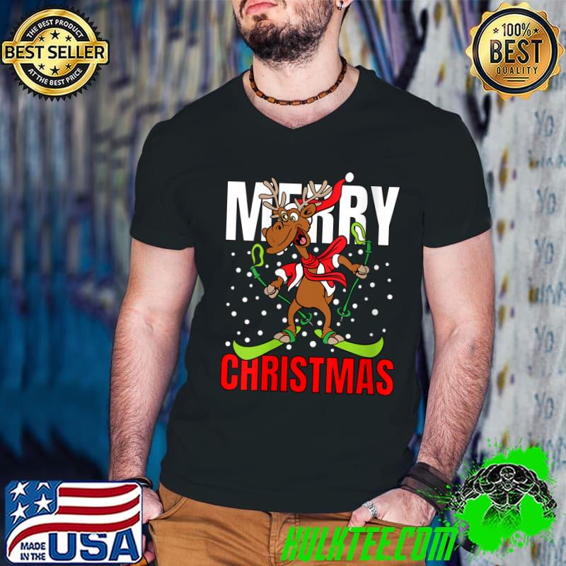 Official Merry Christmas Reindeer Funny Fun T- Guys V Neck Official Merry Christmas Reindeer Funny Fun T- Guys V Neck