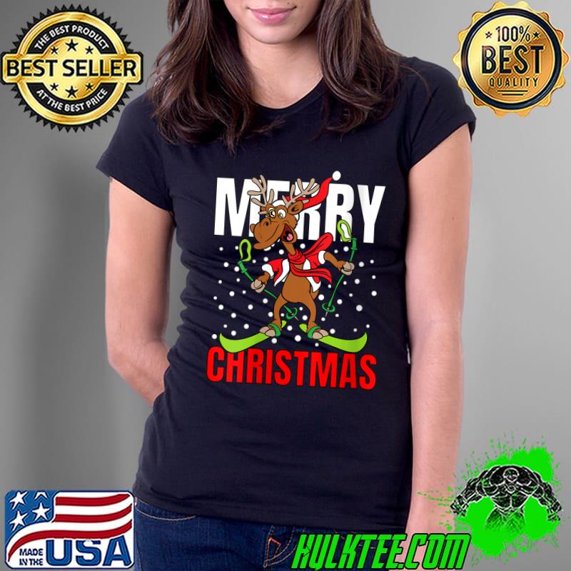 Official Merry Christmas Reindeer Funny Fun T- Ladies Tee Official Merry Christmas Reindeer Funny Fun T- Ladies Tee