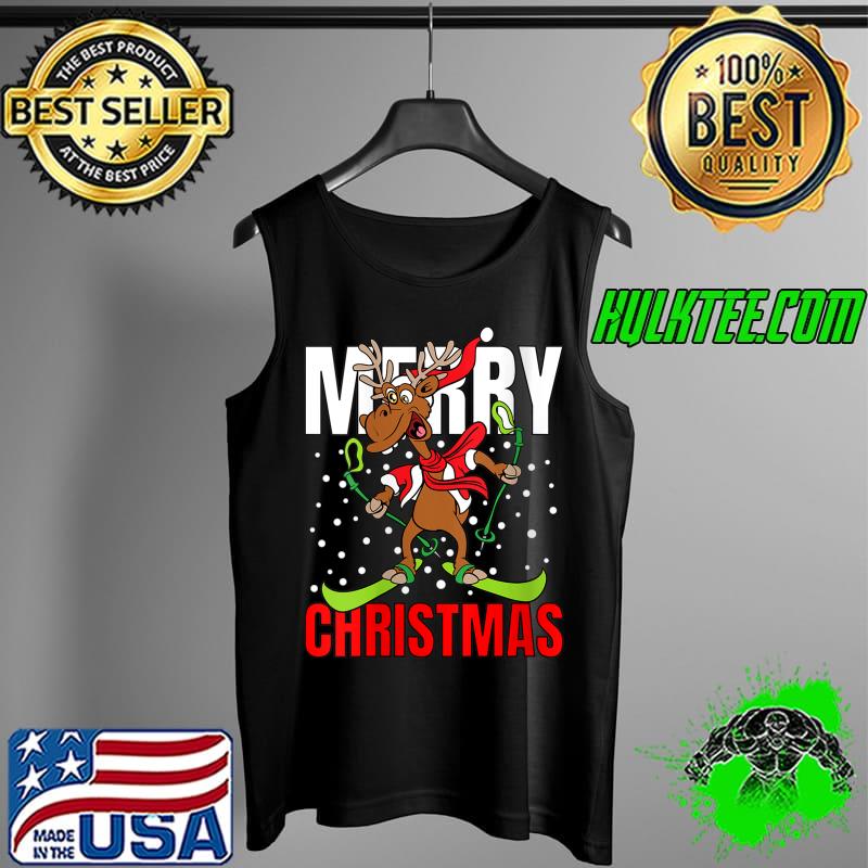 Official Merry Christmas Reindeer Funny Fun T- Tank Top Official Merry Christmas Reindeer Funny Fun T- Tank Top