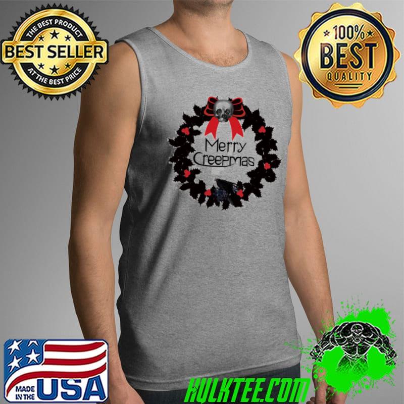 Official Merry Creepmas Gothic Wreath Unisex Sweat Tank Top Official Merry Creepmas Gothic Wreath Unisex Sweat Tank Top