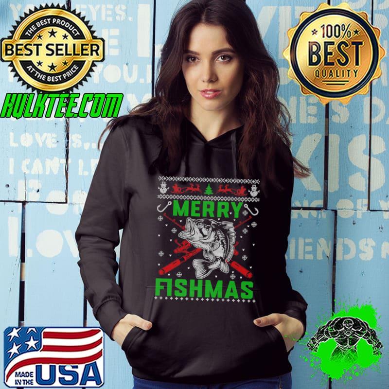Official merry Fishmas Funny Christmas Sweater Gift For Fishers Premium T-Shirt