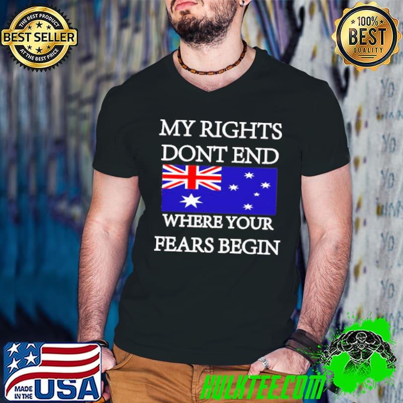 Official my Rights Don't End Where Your Fears Begin England Flag Shirt