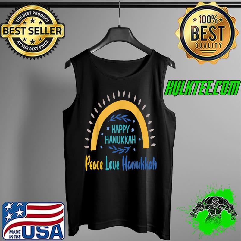 Official peace Love Hanukkah 2021 Jewish Menorah Hanukkah Rainbow T-Shirt Tank Top Official peace Love Hanukkah 2021 Jewish Menorah Hanukkah Rainbow T-Shirt Tank Top