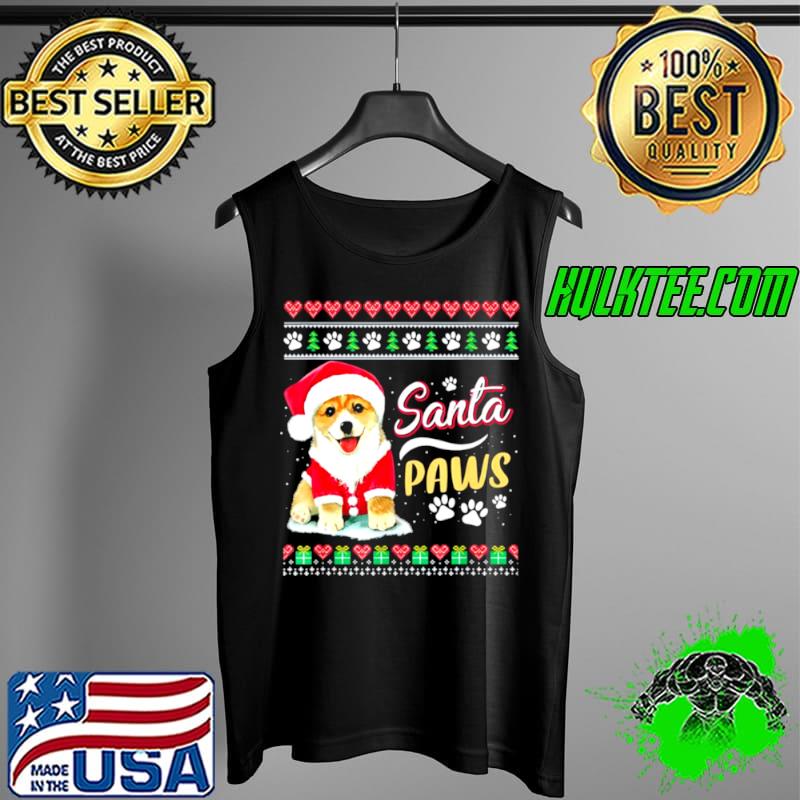 Official Santa Coggi Santa Paws Ugly Christmas Tank Top Official Santa Coggi Santa Paws Ugly Christmas Tank Top