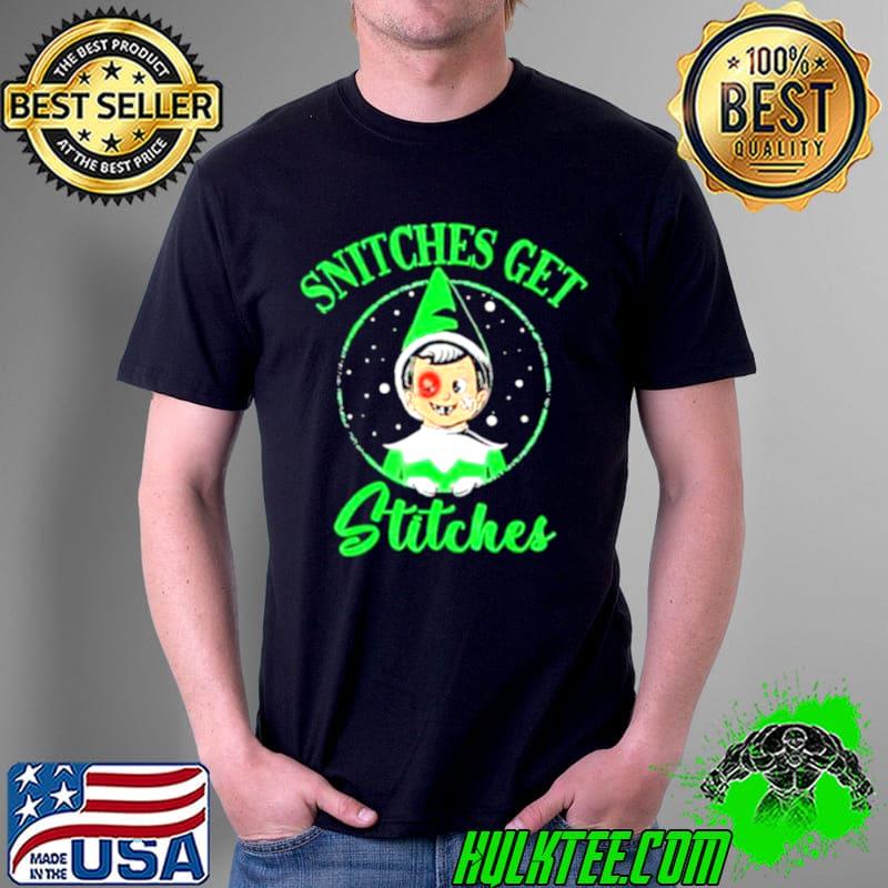 Official Snitches Get Stitches Christmas Elf Shirt Unisex Official Snitches Get Stitches Christmas Elf Shirt Unisex