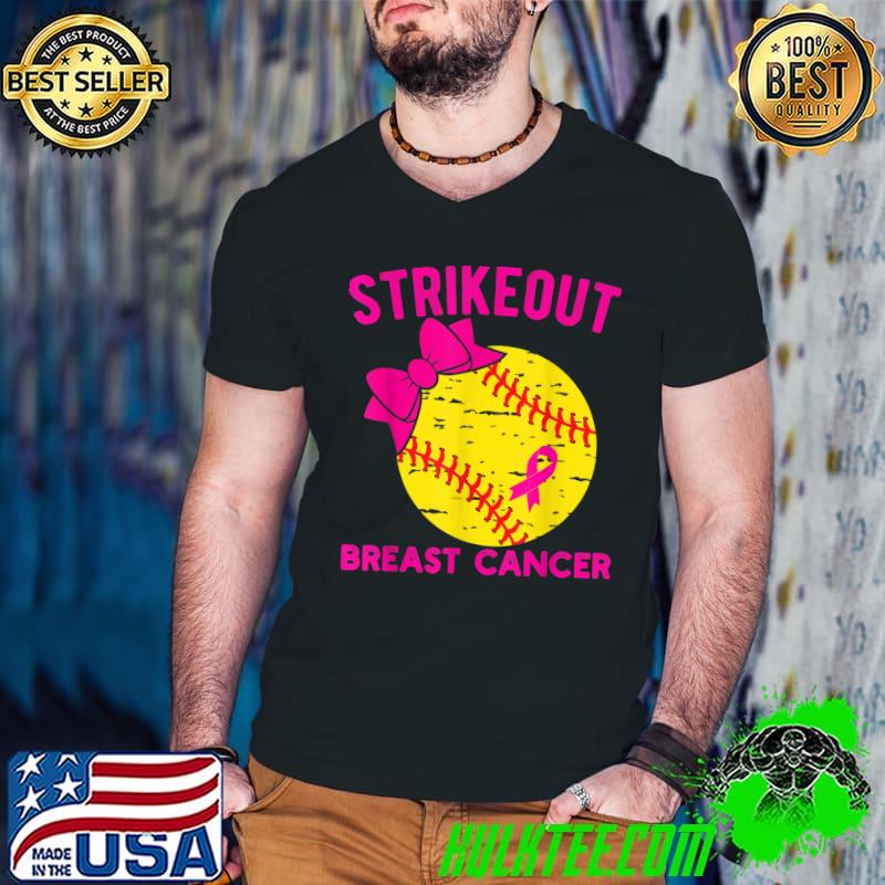 Official strike Out Breast Cancer Awareness Vintage Softball Fighters T-Shirt Guys V Neck Official strike Out Breast Cancer Awareness Vintage Softball Fighters T-Shirt Guys V Neck
