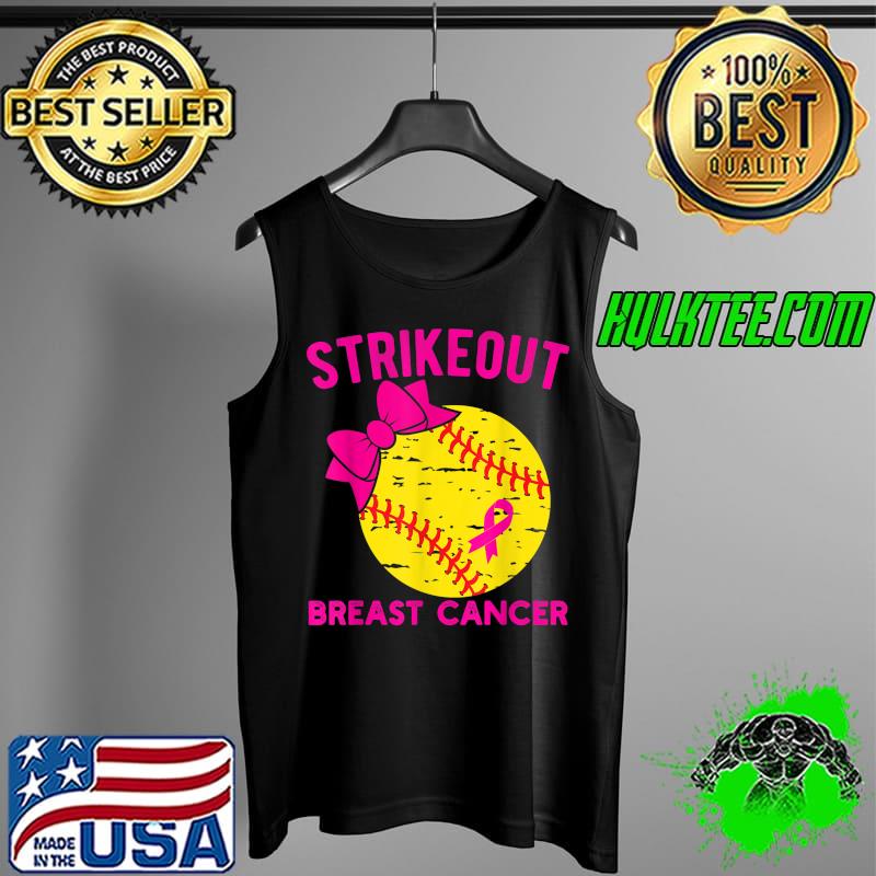 Official strike Out Breast Cancer Awareness Vintage Softball Fighters T-Shirt Tank Top Official strike Out Breast Cancer Awareness Vintage Softball Fighters T-Shirt Tank Top