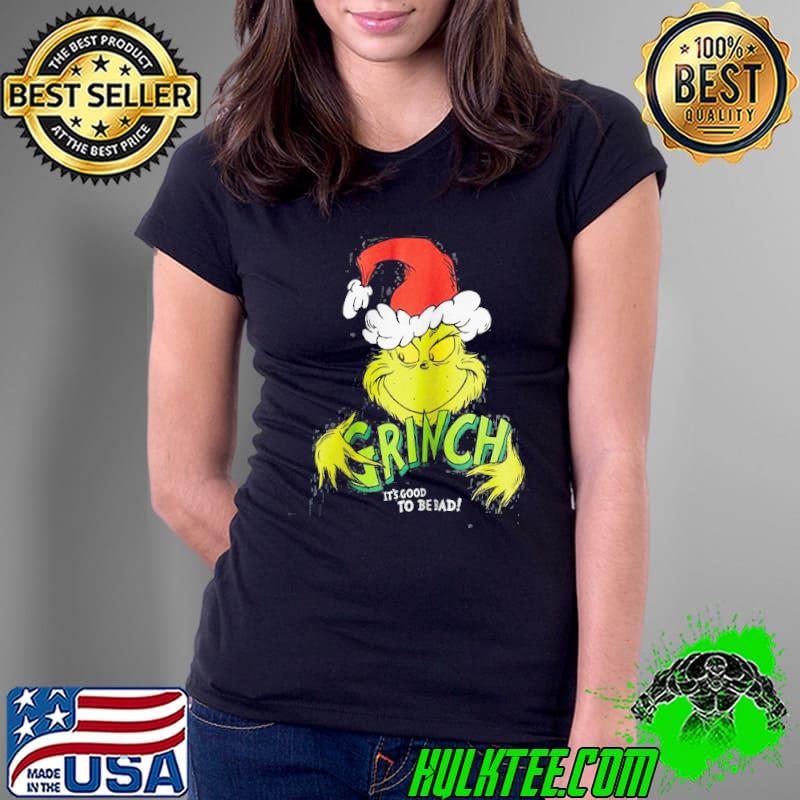 Official The Grinch It's Good To Be Bad Christmas Shirt Ladies Tee Official The Grinch It's Good To Be Bad Christmas Shirt Ladies Tee