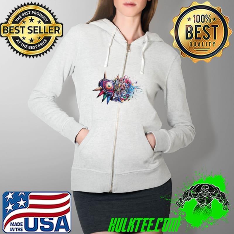 Official the Legend Of Zelda Majora's Mask Art Shirt Full Zip Hooded Official the Legend Of Zelda Majora's Mask Art Shirt Full Zip Hooded