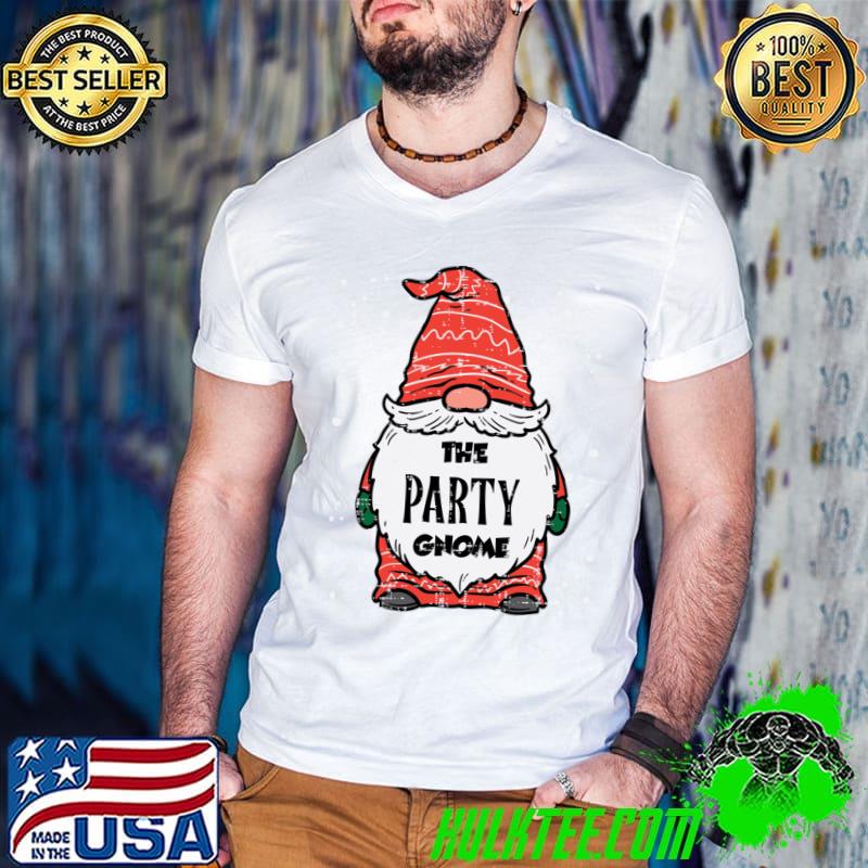 Official the Party Gnome Xmas Matching Christmas Pajamas For Family T-Shirt