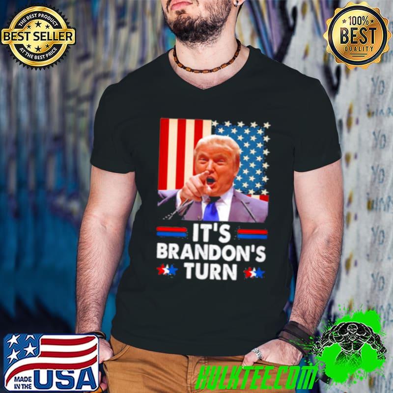 Official Vintage It’s Brandon’s Turn Anti Biden US Flag T Shirt