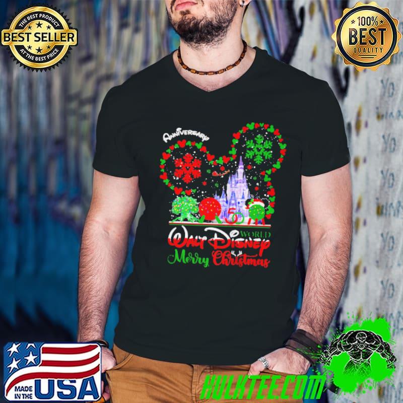 Original aNNIVERSARY WALT DISNEY MERRY CHRISTMAS SHIRT