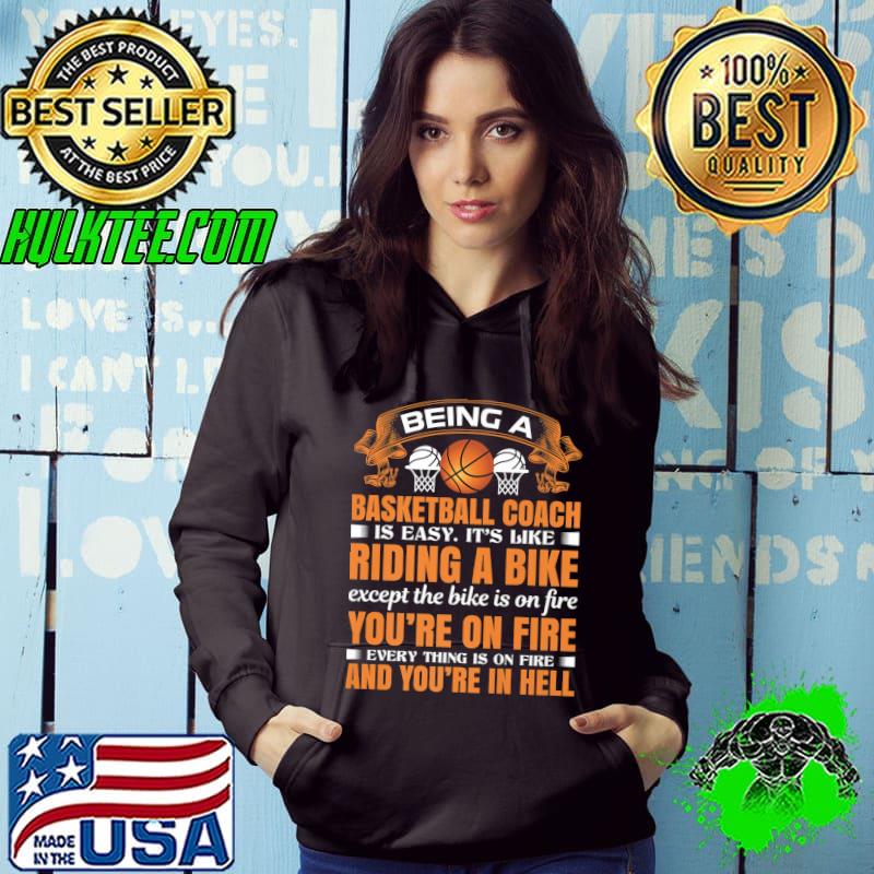 Original Being A Basketball Coach Is Easy It's Like Riding A Bike Premium T-Shirt