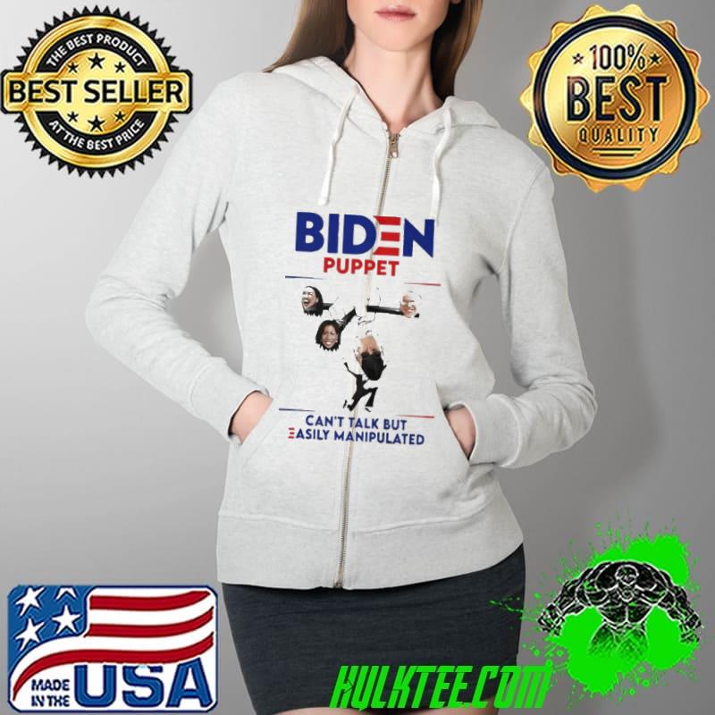 Original bIDEN PUPPET CAN’T TALK BUT EASILY MANIPULATED SHIRT Full Zip Hooded Original bIDEN PUPPET CAN’T TALK BUT EASILY MANIPULATED SHIRT Full Zip Hooded
