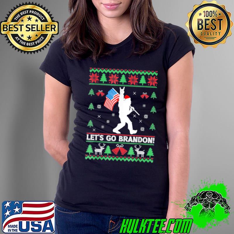 Original Bigfoot Let’s Go Branson Brandon Christmas Ugly Sweater T-Shirt Ladies Tee Original Bigfoot Let’s Go Branson Brandon Christmas Ugly Sweater T-Shirt Ladies Tee