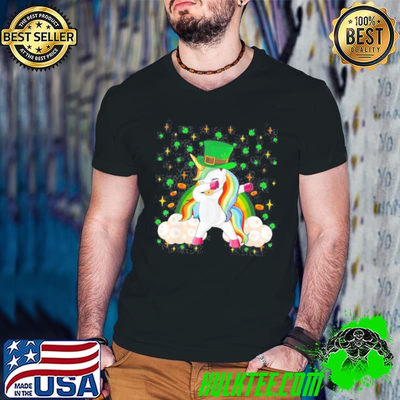 Original Boys Girls Dabbing St Patricks Dab Unicorn Shirt