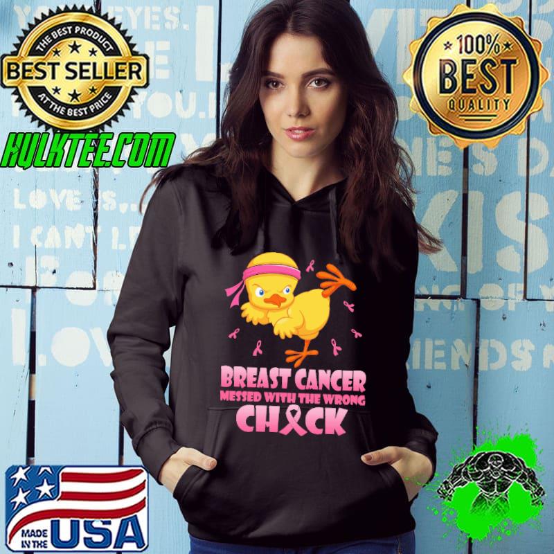 Original breast Cancer Messed With The Wrong Chick Kungfu Chicken Shirt