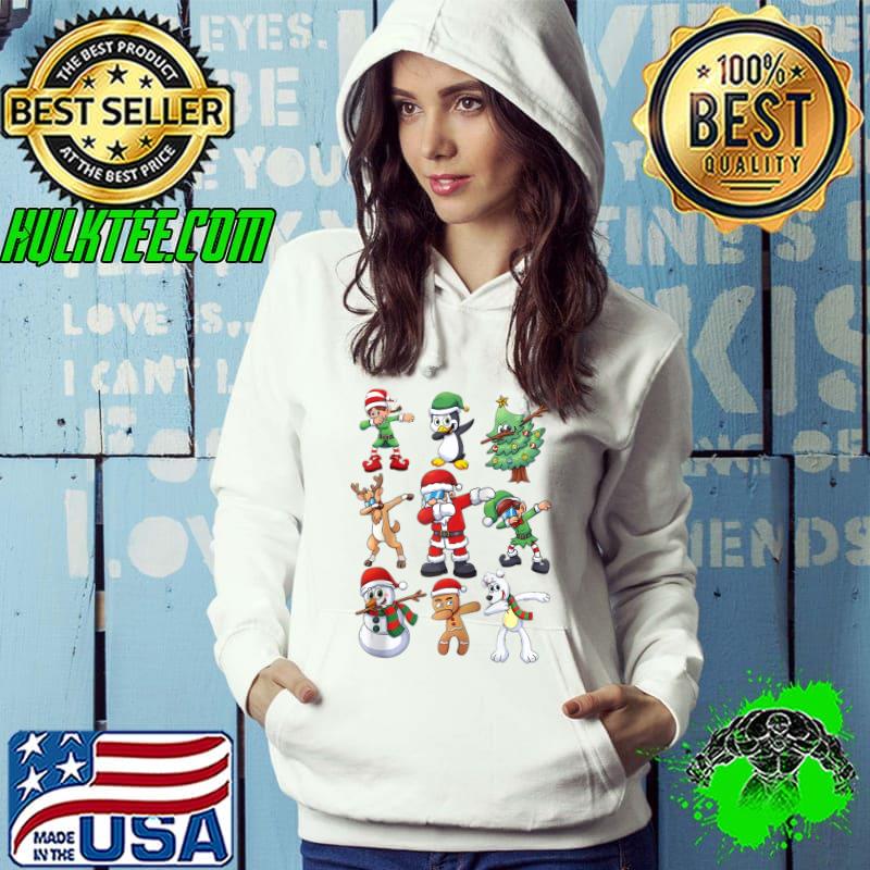 Original Christmas Dabbing Santa Elf Friends Kids Boys Men Gifts T-Shirt