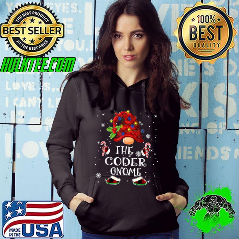 Original Coder Gnome Buffalo Plaid Christmas Tree Light T Shirt Hoodie Original Coder Gnome Buffalo Plaid Christmas Tree Light T Shirt Hoodie