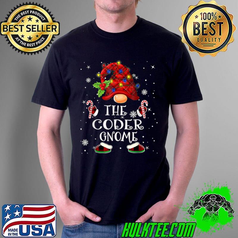 Original Coder Gnome Buffalo Plaid Christmas Tree Light T Shirt Unisex Original Coder Gnome Buffalo Plaid Christmas Tree Light T Shirt Unisex