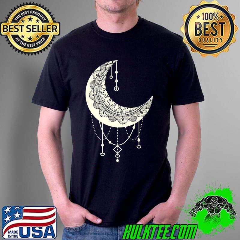 Original crescent Moon Mandala Art Yoga Om Meditation Boho Arabic Premium T-Shirt Unisex Original crescent Moon Mandala Art Yoga Om Meditation Boho Arabic Premium T-Shirt Unisex