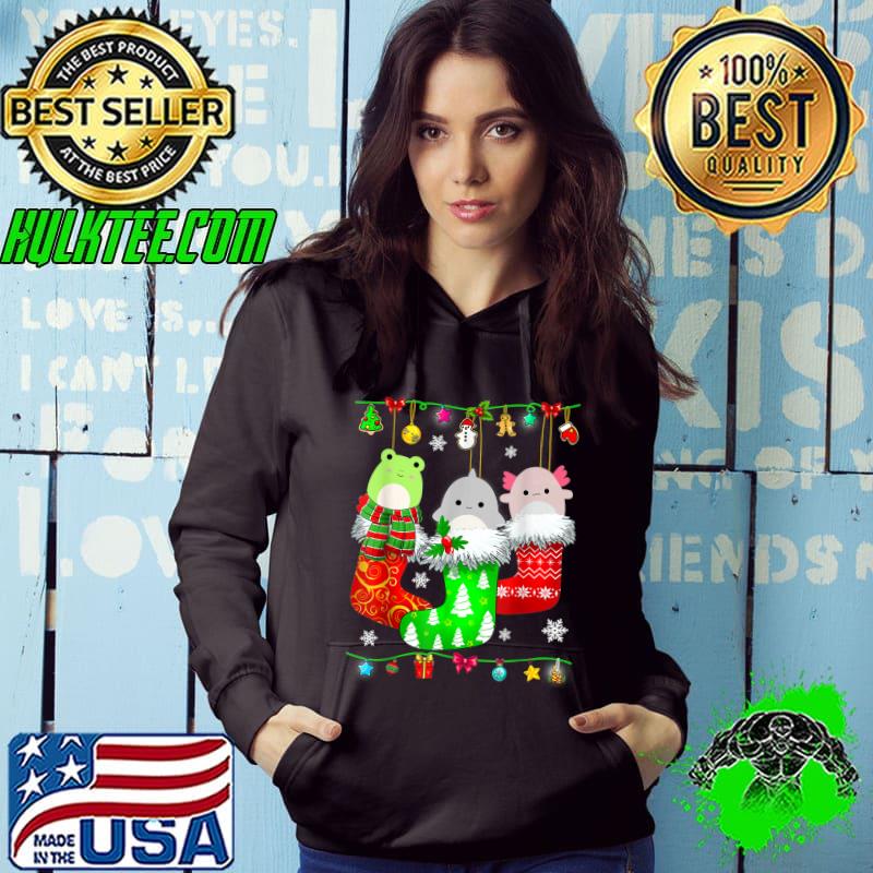 Original Cute Squishmallow In Socks Lights Christmas For Kids Girl T-Shirt
