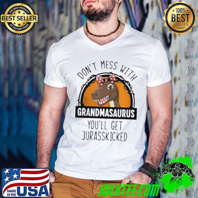 Original Don’t Mess With Grandmasaurus You’ll Get Jurasskicked Shirt Guys V Neck Original Don’t Mess With Grandmasaurus You’ll Get Jurasskicked Shirt Guys V Neck