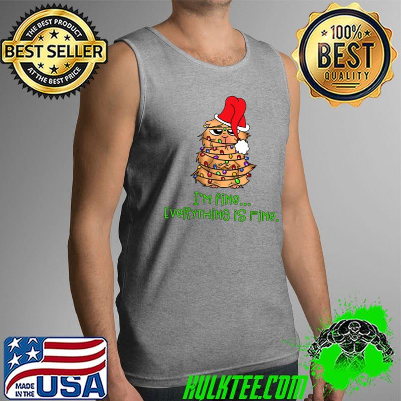 Original Fun Wrapped in Lights I'm Fine Everything is Fine Christmas T-Shirt Tank Top Original Fun Wrapped in Lights I'm Fine Everything is Fine Christmas T-Shirt Tank Top