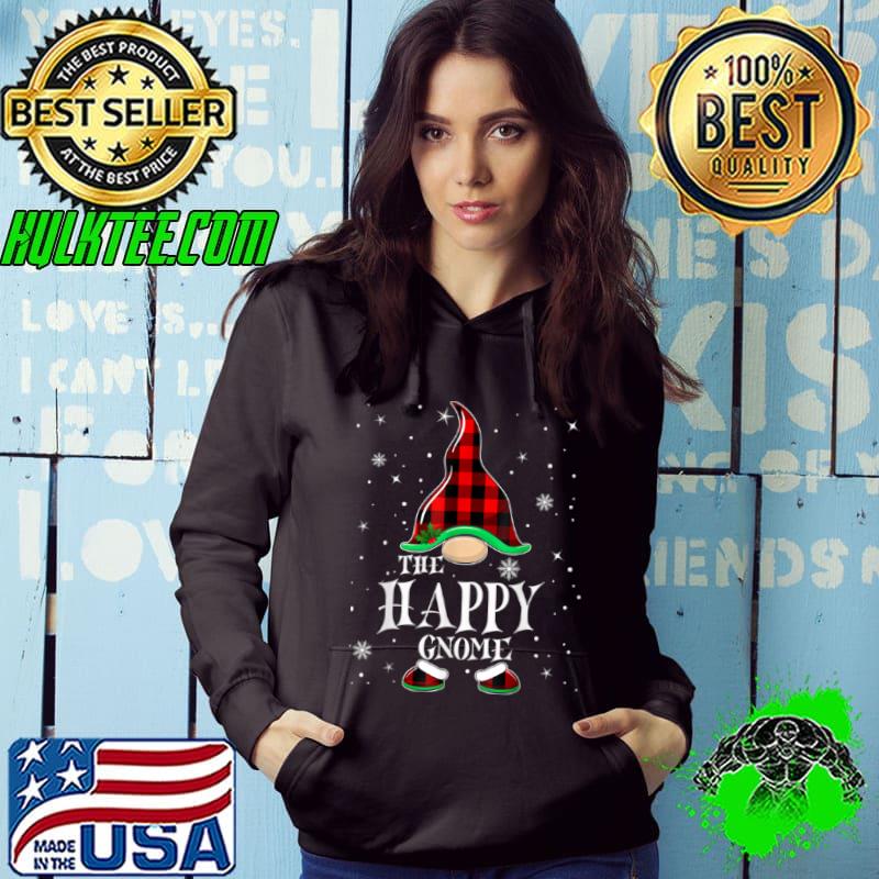 Original Happy Gnome Buffalo Plaid Matching Family Christmas Pajama T Shirt Hoodie Original Happy Gnome Buffalo Plaid Matching Family Christmas Pajama T Shirt Hoodie