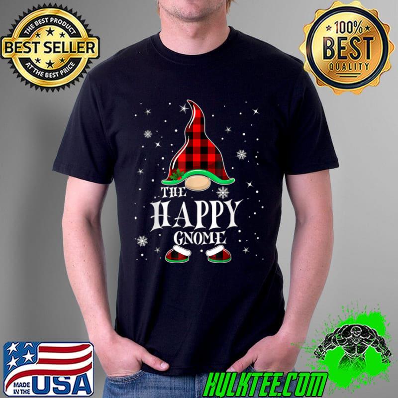 Original Happy Gnome Buffalo Plaid Matching Family Christmas Pajama T Shirt Unisex Original Happy Gnome Buffalo Plaid Matching Family Christmas Pajama T Shirt Unisex