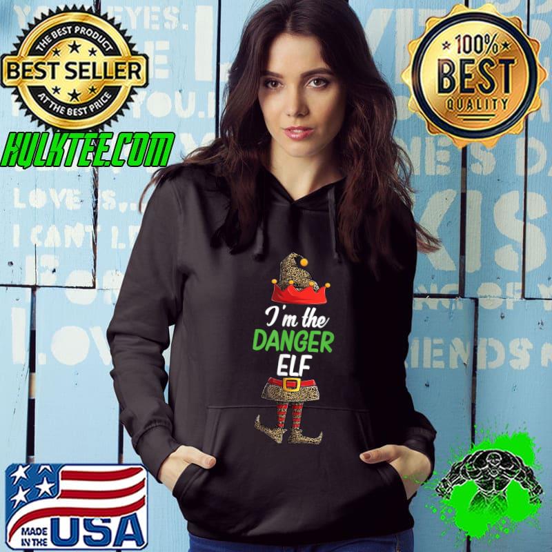 Original i'm The Danger ELF Leopard Family Matching PJS Christmas T-Shirt