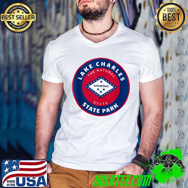 Original Lake Charles State Park Arkansas AR Flag Vacation Souvenir T-shirt