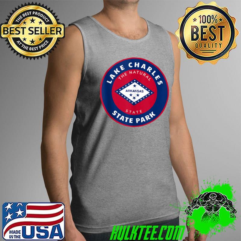 Original Lake Charles State Park Arkansas AR Flag Vacation Souvenir T- Tank Top Original Lake Charles State Park Arkansas AR Flag Vacation Souvenir T- Tank Top