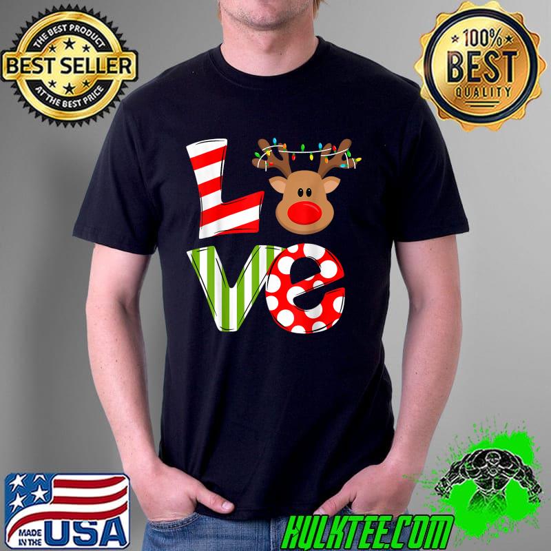 Original love Reindeer Rudolph Merry Christmas Xmas Santa Noel T-Shirt Unisex Original love Reindeer Rudolph Merry Christmas Xmas Santa Noel T-Shirt Unisex