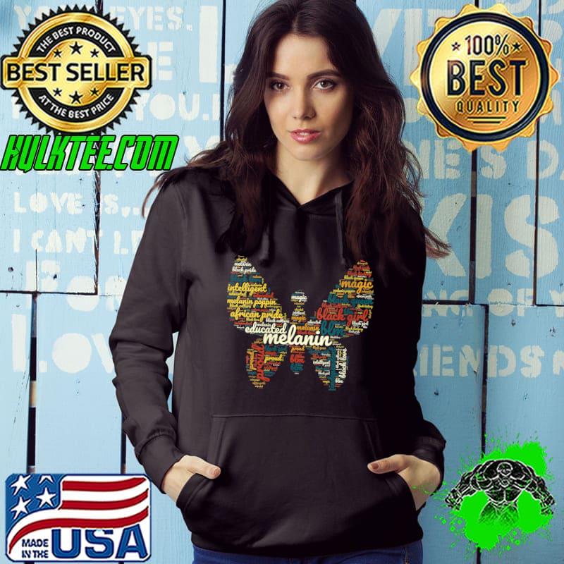 Original melanin Shirt Butterfly Black Pride Black Girl Black & Proud T-Shirt