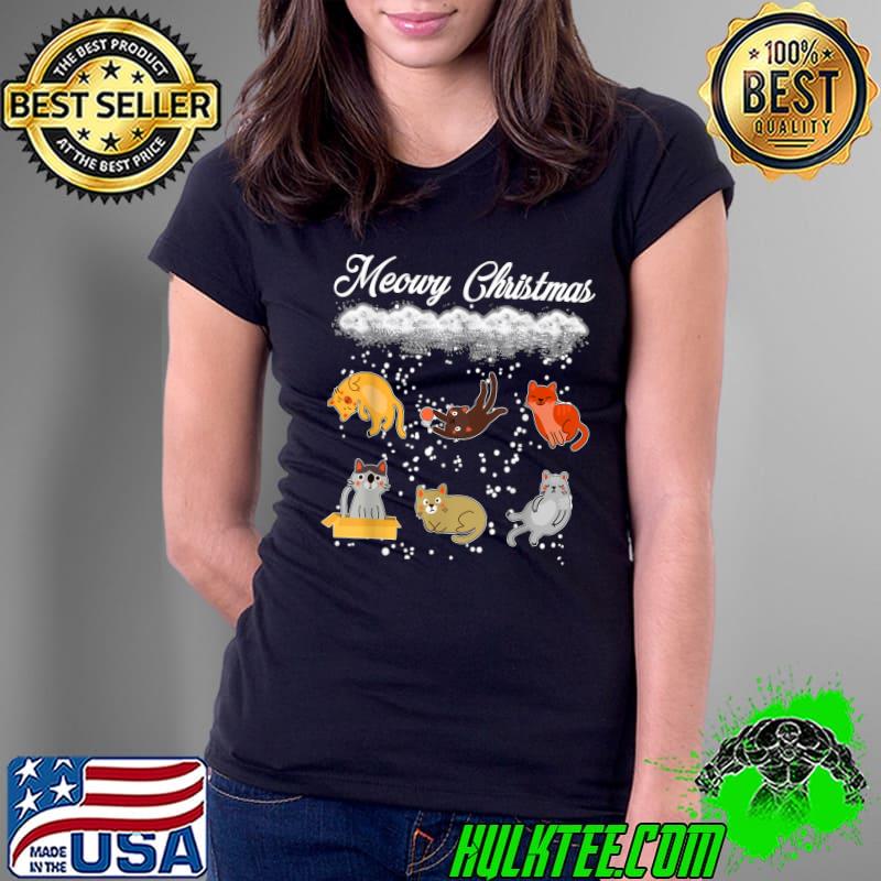 Original Meowy Cats Christmas Xmas Lights Boys Girls Kids Funny Gifts T-Shirt Ladies Tee Original Meowy Cats Christmas Xmas Lights Boys Girls Kids Funny Gifts T-Shirt Ladies Tee