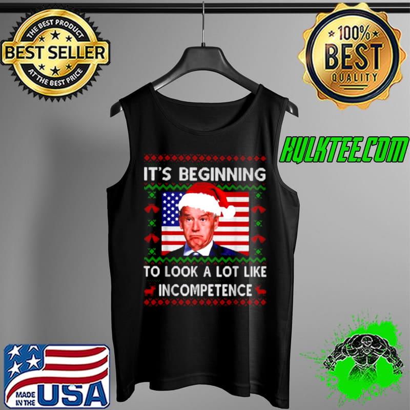 Original Santa Biden American flag it’s beginning to look a lot like incompetence Ugly Christmas Tank Top Original Santa Biden American flag it’s beginning to look a lot like incompetence Ugly Christmas Tank Top