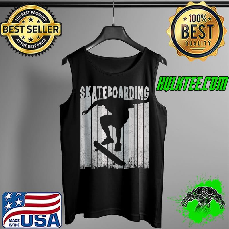 Original Skateboarding Skateboarder Silhouette 4 Vintage Retro Skater T- Tank Top Original Skateboarding Skateboarder Silhouette 4 Vintage Retro Skater T- Tank Top