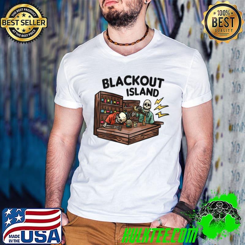 Original slumped Skeleton blackout island T-Shirt