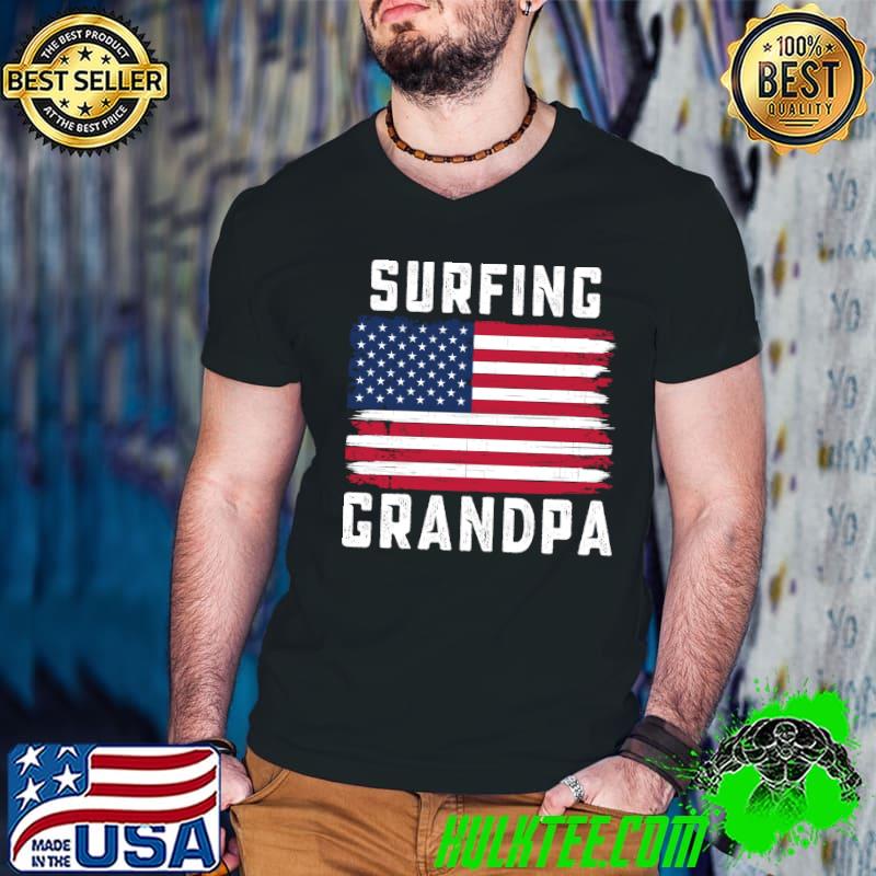 Original surfing Grandpa American Flag July 4th T-s Guys V Neck Original surfing Grandpa American Flag July 4th T-s Guys V Neck