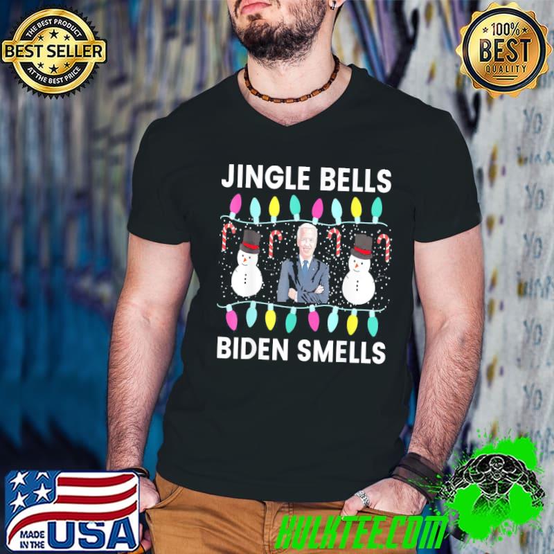 Original TShirt Jingle Bells Biden Smells Ugly Christmas Gift