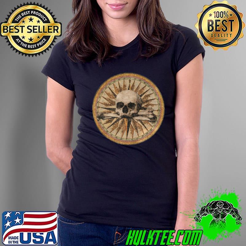 Original vintage Compass With Skull For Men - Dark Nautical Aesthetic Premium T-Shirt Ladies Tee Original vintage Compass With Skull For Men - Dark Nautical Aesthetic Premium T-Shirt Ladies Tee