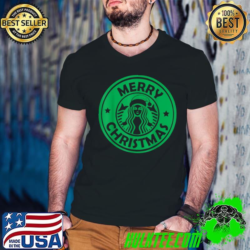 Original Vintage Merry Christmas Logo Green Coffee, Caffeine Lover T Shirt