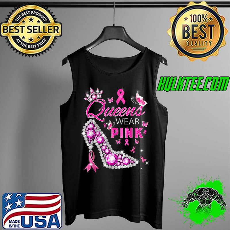 Original Womens Queens wear pink breast cancer awareness ribbon T Shirt Tank Top Original Womens Queens wear pink breast cancer awareness ribbon T Shirt Tank Top