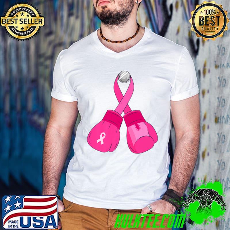 Pink Boxing Gloves Breast Cancer Awareness Cute Fight Symbol Premium T-Shirt
