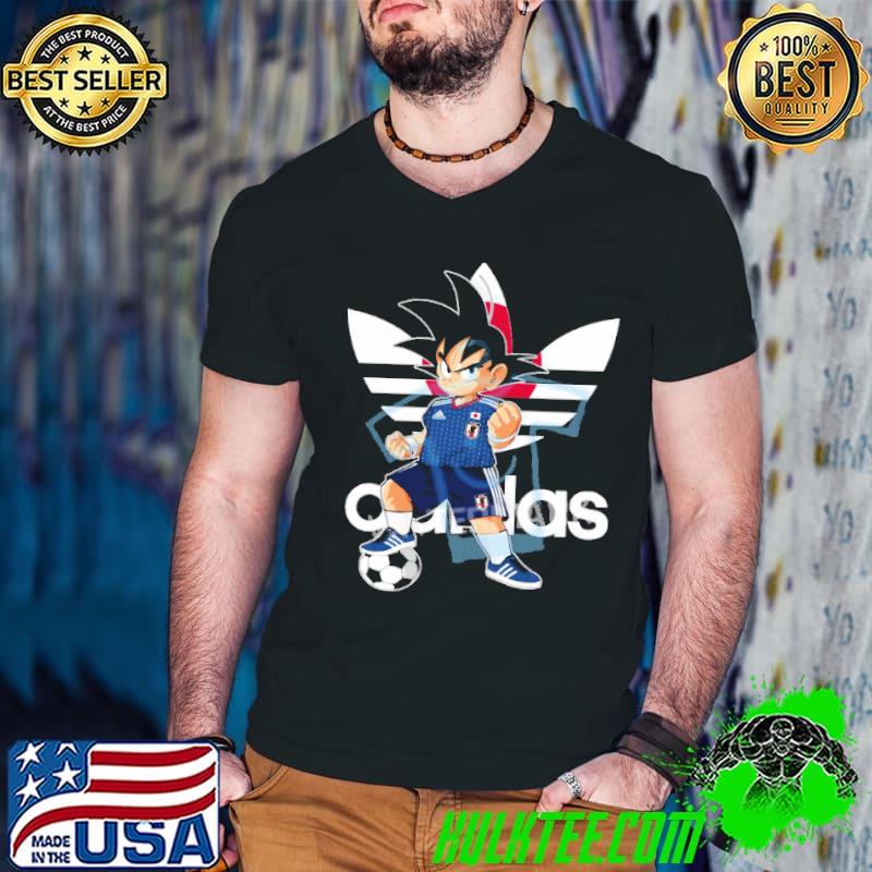 Premium 2018 World Cup Japan Team Goku Dragon Ball x Adidas Shirt Guys V Neck Premium 2018 World Cup Japan Team Goku Dragon Ball x Adidas Shirt Guys V Neck