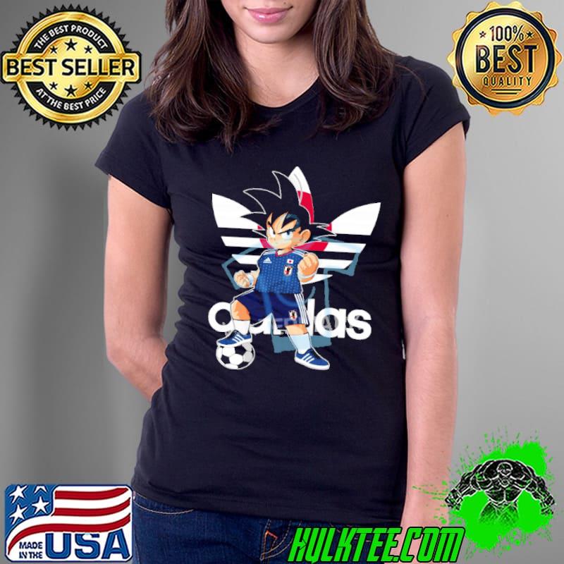 Premium 2018 World Cup Japan Team Goku Dragon Ball x Adidas Shirt Ladies Tee Premium 2018 World Cup Japan Team Goku Dragon Ball x Adidas Shirt Ladies Tee