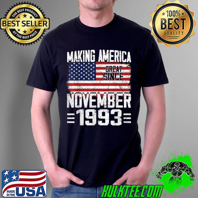 Premium 28th Birthday Gift November 1993 American Flag 28 Years Old T Shirt Unisex Premium 28th Birthday Gift November 1993 American Flag 28 Years Old T Shirt Unisex