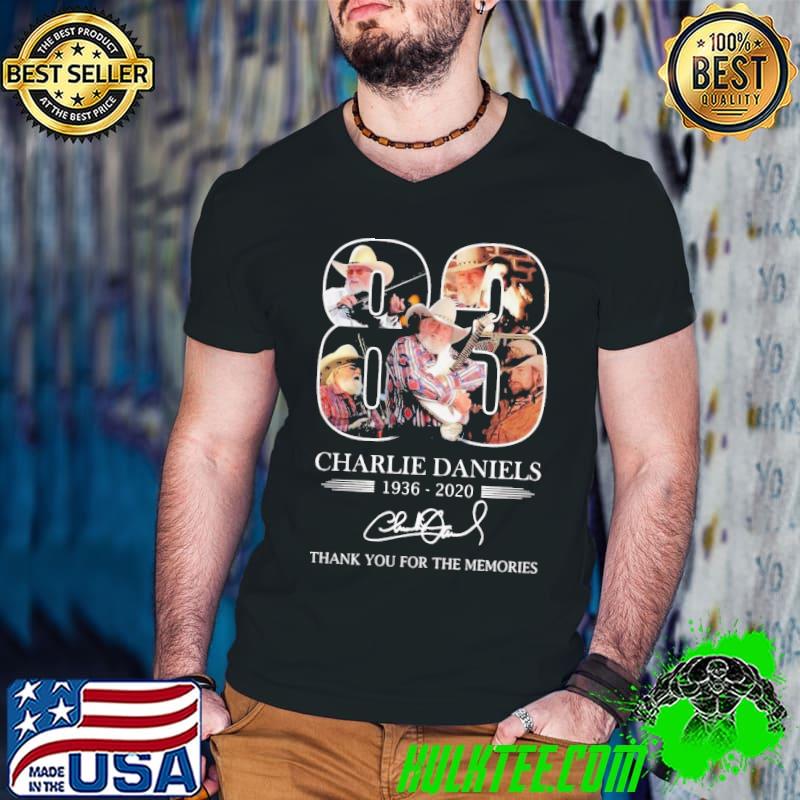 Premium 83 Years Charlie Daniels 1936 2020 Thank You For The Memories Signature Shirt Guys V Neck Premium 83 Years Charlie Daniels 1936 2020 Thank You For The Memories Signature Shirt Guys V Neck