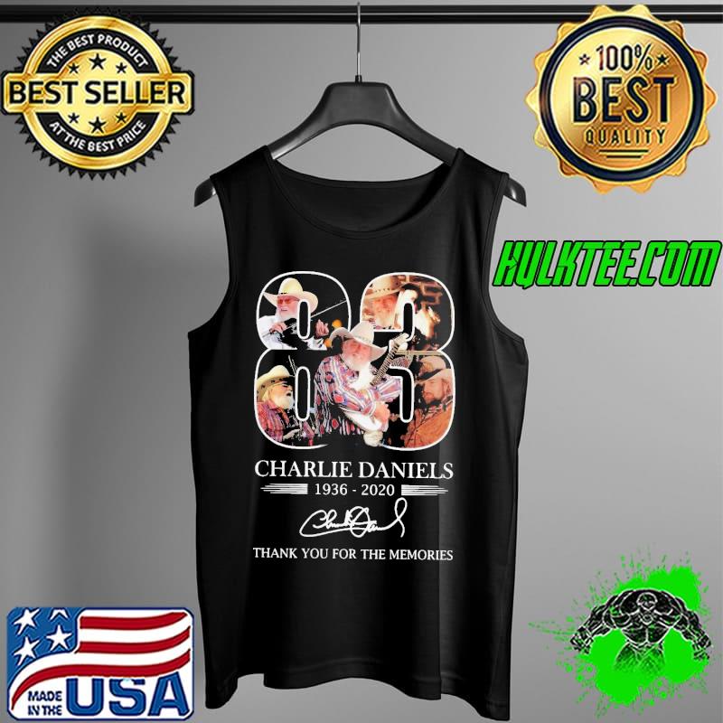 Premium 83 Years Charlie Daniels 1936 2020 Thank You For The Memories Signature Shirt Tank Top Premium 83 Years Charlie Daniels 1936 2020 Thank You For The Memories Signature Shirt Tank Top
